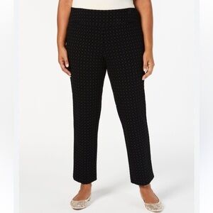 Charter Club Midrise Black & Grey Polkadot Pants Size 20 W